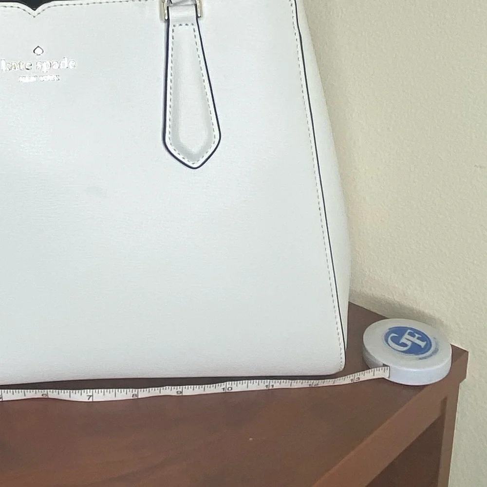 NWT Authentic Kate Spade Medium Triple Compartment Satchel, Opticwhite color - Picture 4 of 16